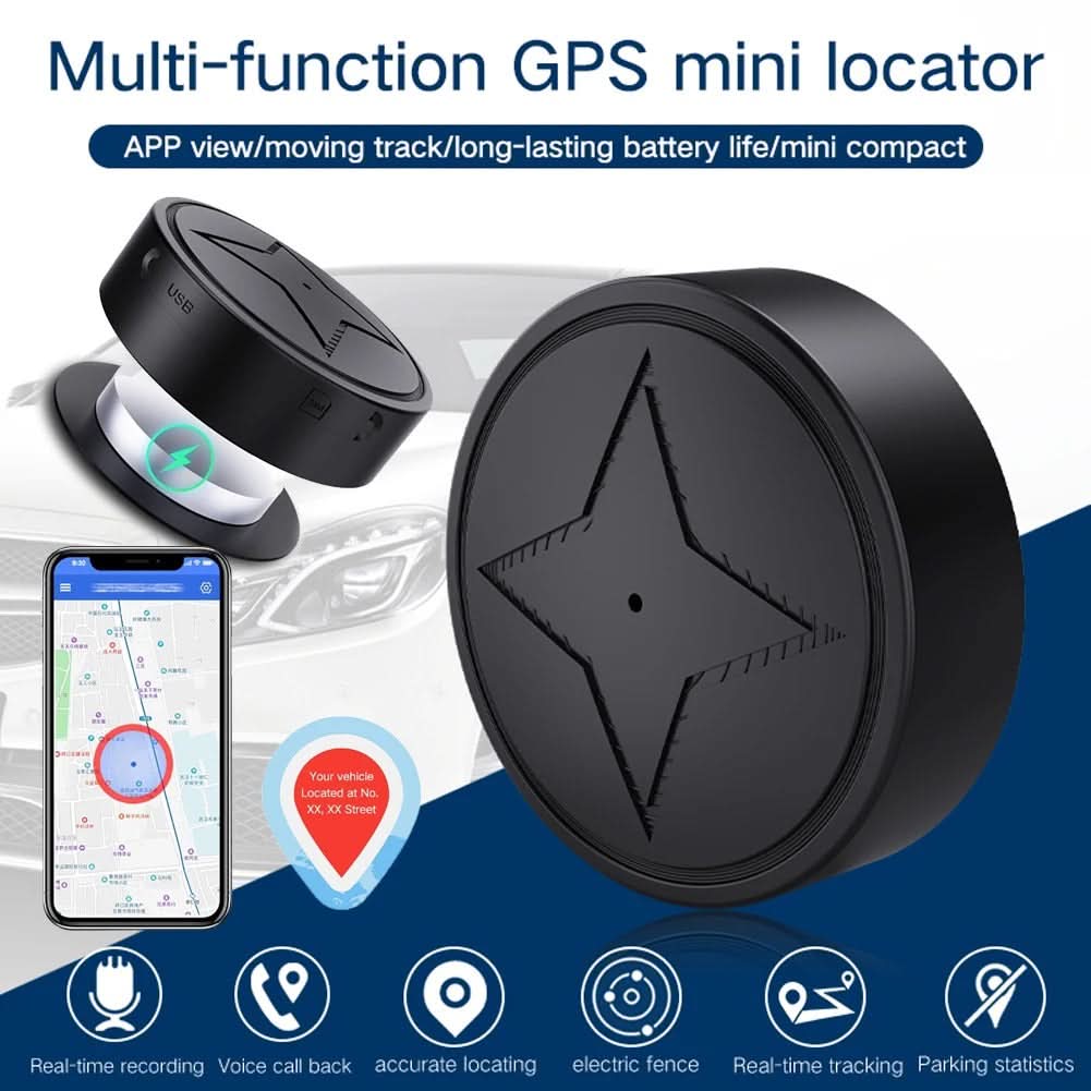 Portable GPS Tracker – Real-Time Location Monitoring Device with Magnet for Valuables, Pets, and Vehicles