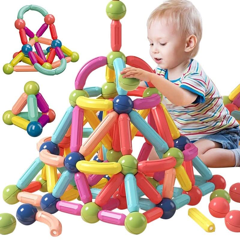 Magnetic Building Sticks for Creative Imagination