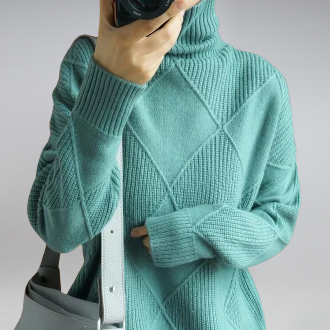 Women's Oversized Turtleneck Sweater | Long