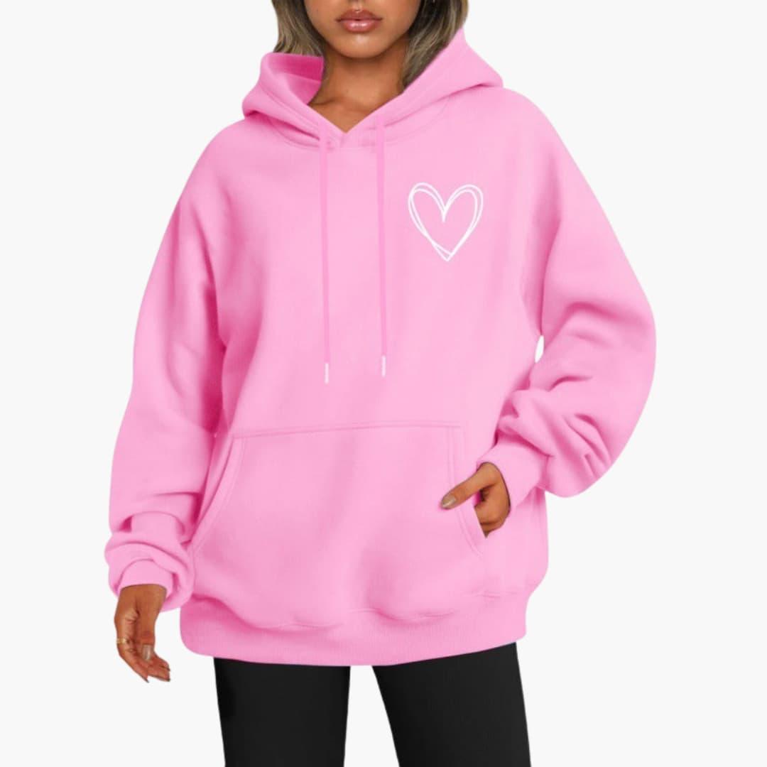 Women's Hooded Hoodie | Heart Print