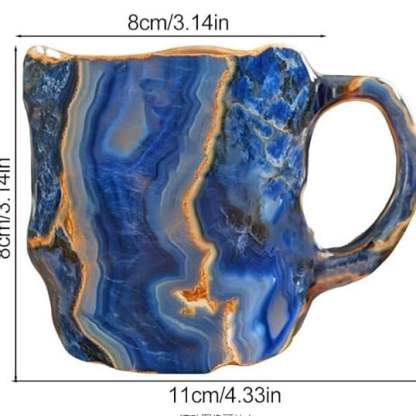 Artisan Mineral Crystal Coffee Mugs | Insulated & Microwave Safe | 350–450 ml