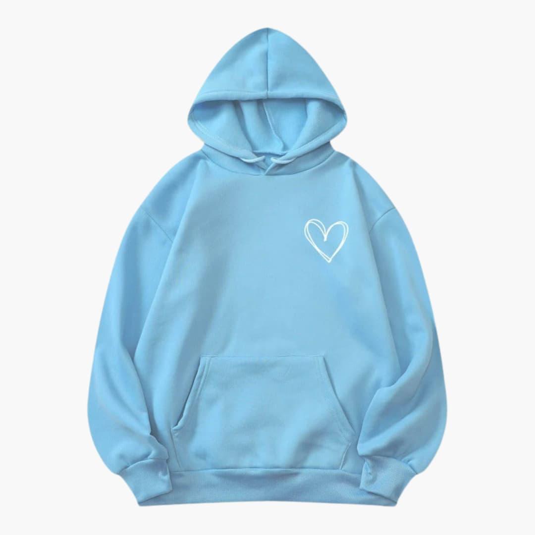 Women's Hooded Hoodie | Heart Print