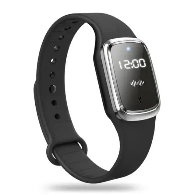 Rechargeable Ultrasonic Mosquito Repellent Bracelet with Sleek Design