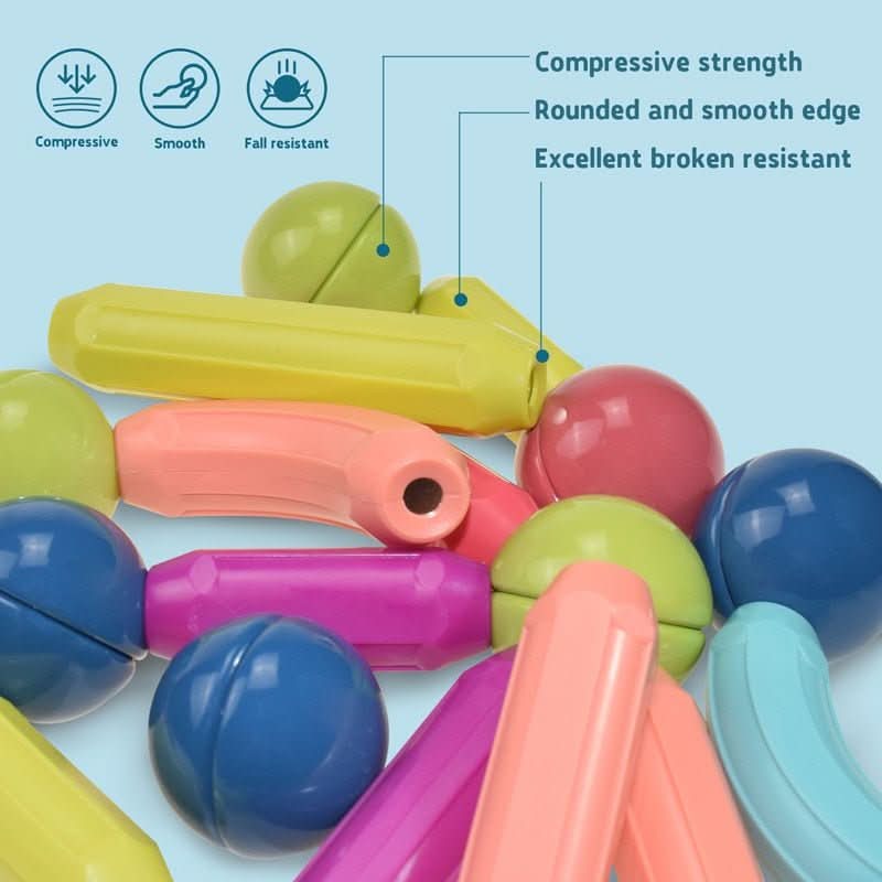 Magnetic Building Sticks for Creative Imagination