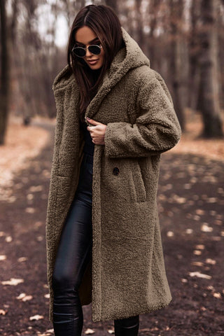 Women's Long Teddy Coat | Winter