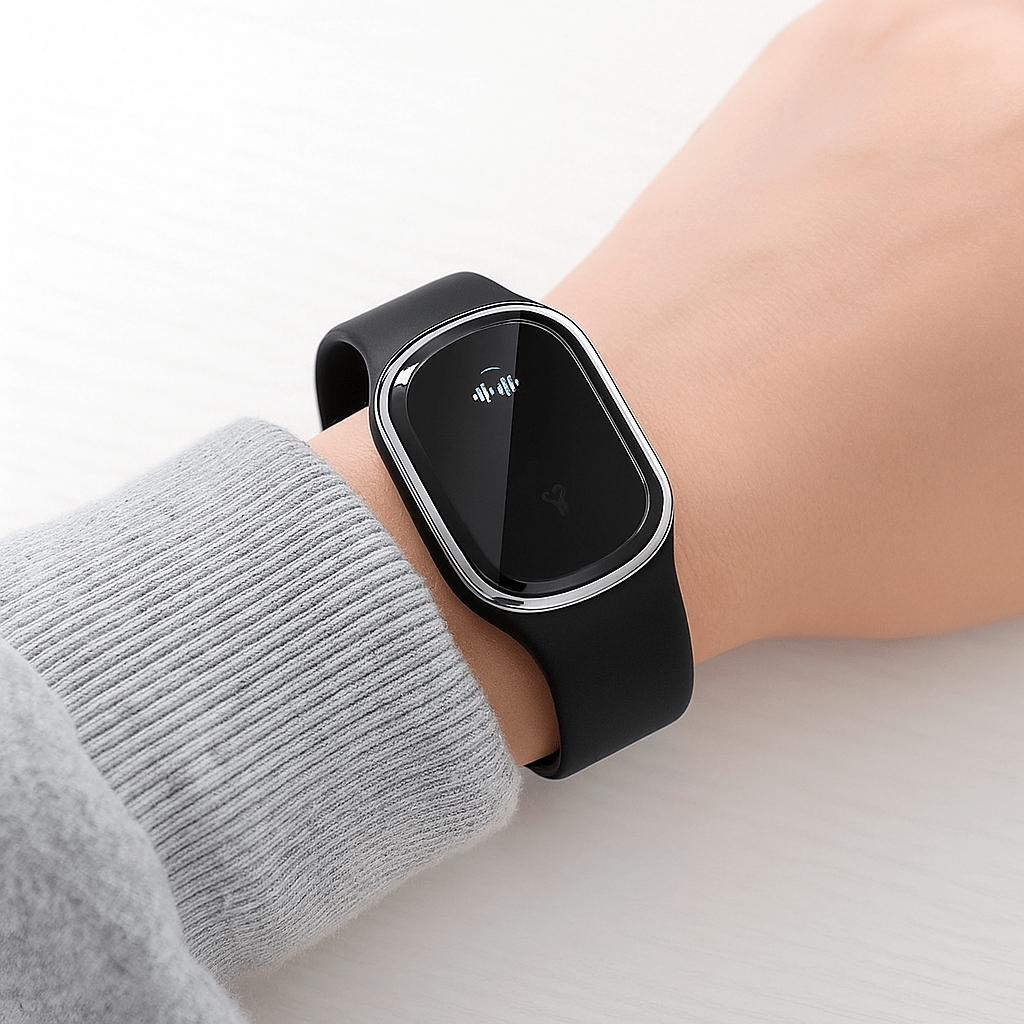 Rechargeable Ultrasonic Mosquito Repellent Bracelet with Sleek Design