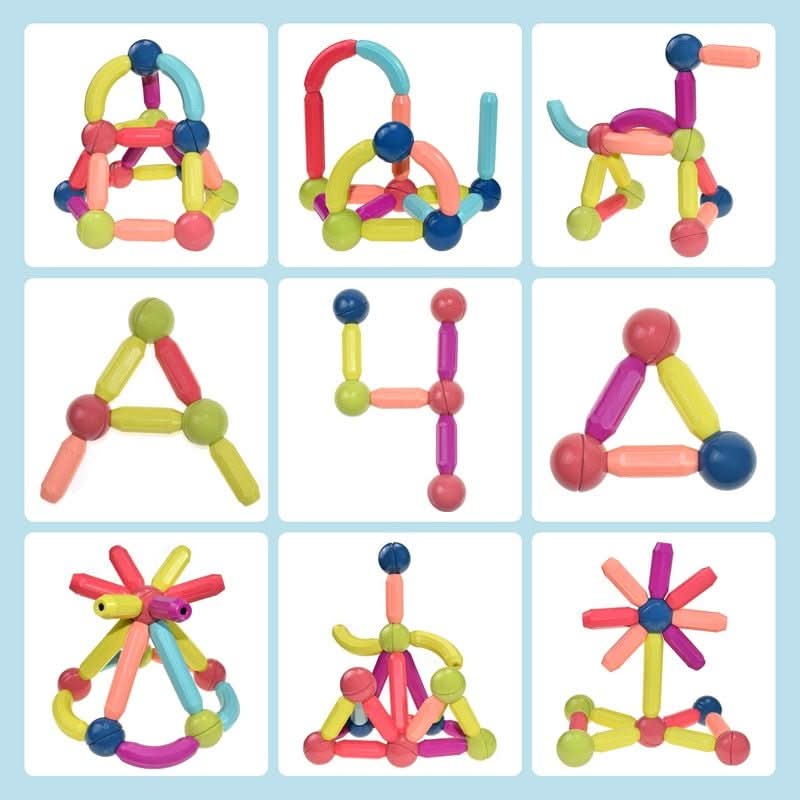 Magnetic Building Sticks for Creative Imagination