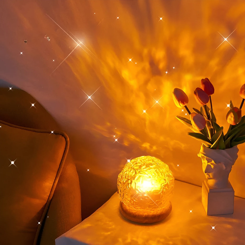 Wave Light Projection Lamp – Calming Ambient Lighting for Table or Bedroom