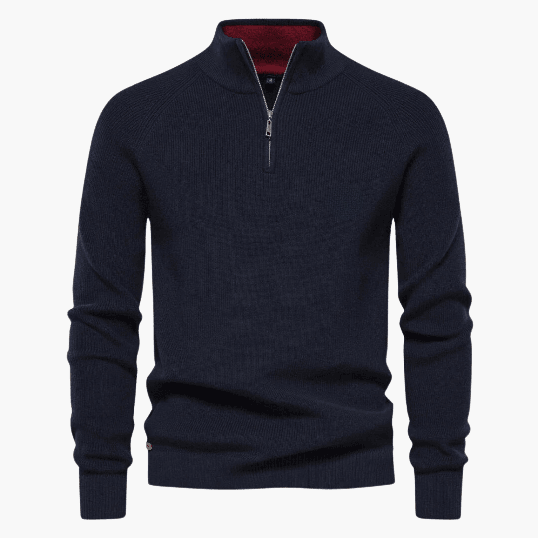 Men's Soft Knit Sweater | Zipper