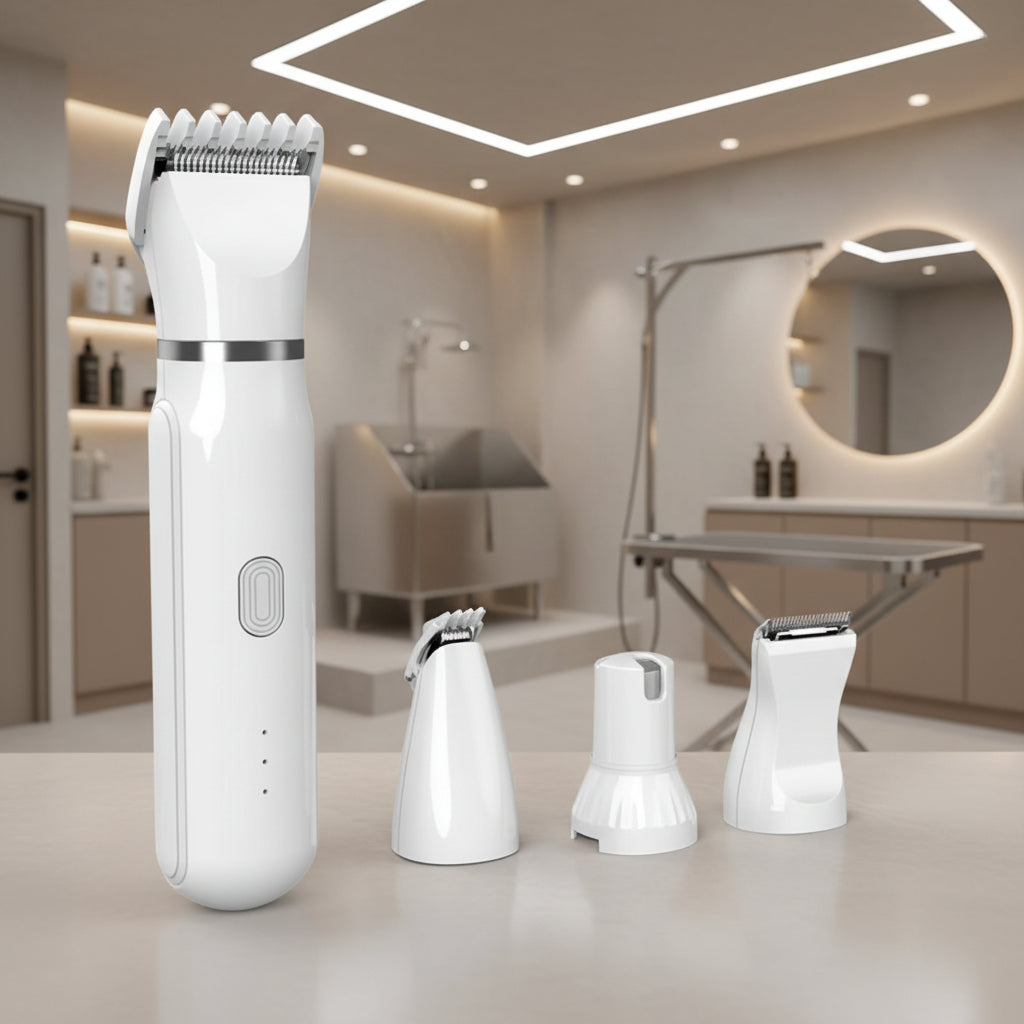 4-in-1 Pet Grooming Tool – Combined Fur and Nail Care Solution