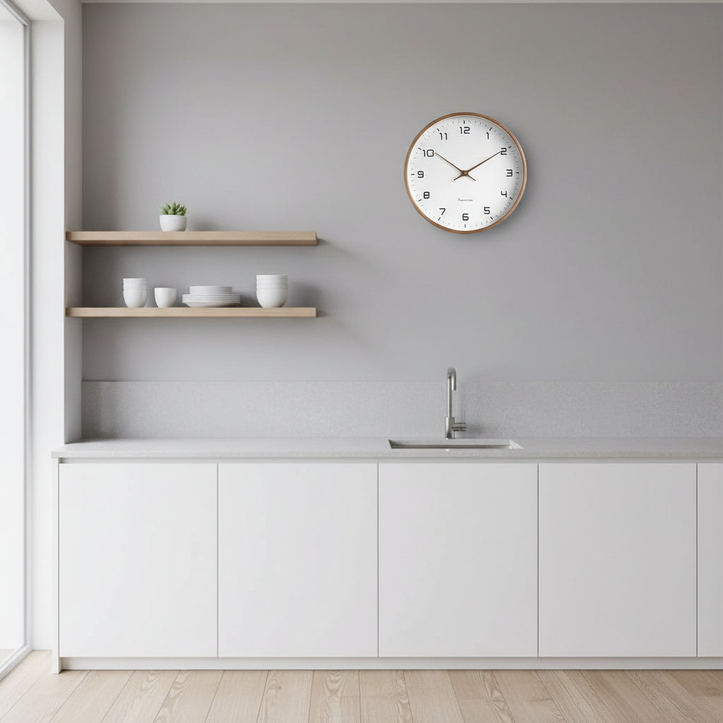 Minimalist Scandinavian Wooden Wall Clock
