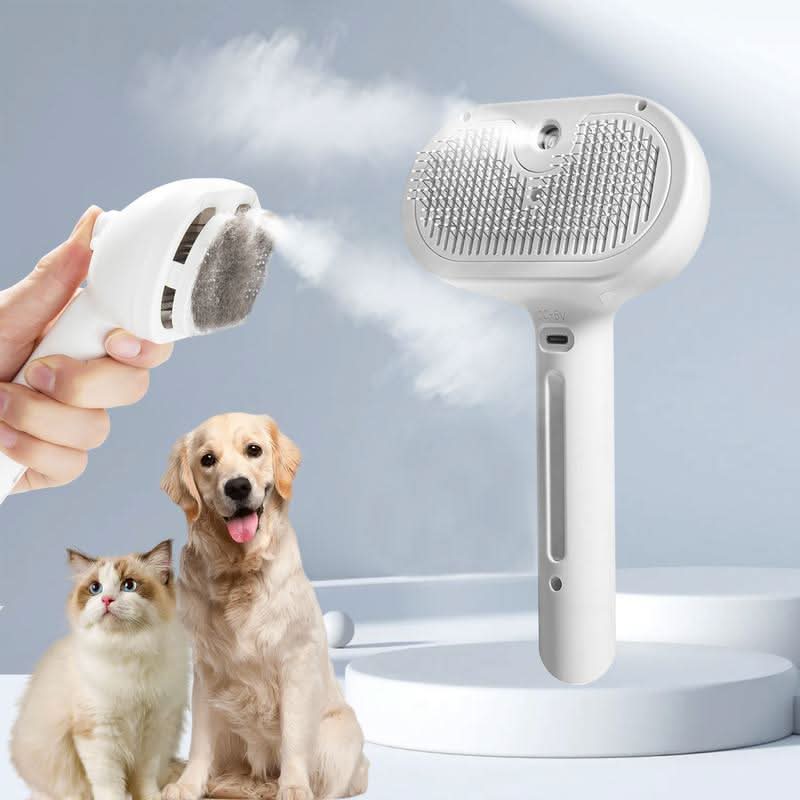 Massage Effect Pet Brush with Easy-Clean Button