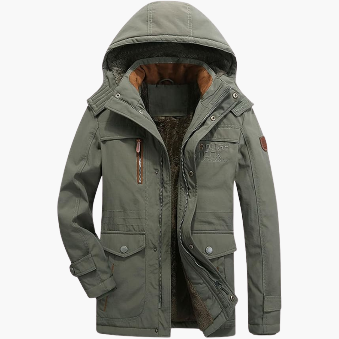 Men's Long Winter Jacket | Fleece