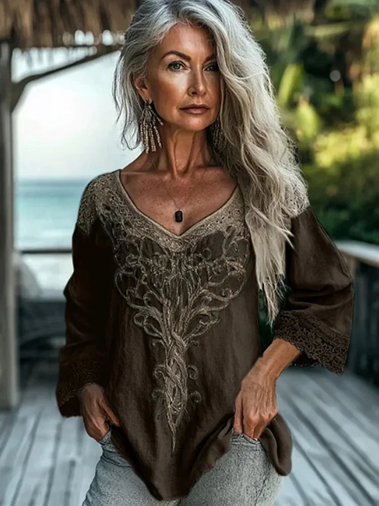 Women's Vintage Blouse | Long Sleeve