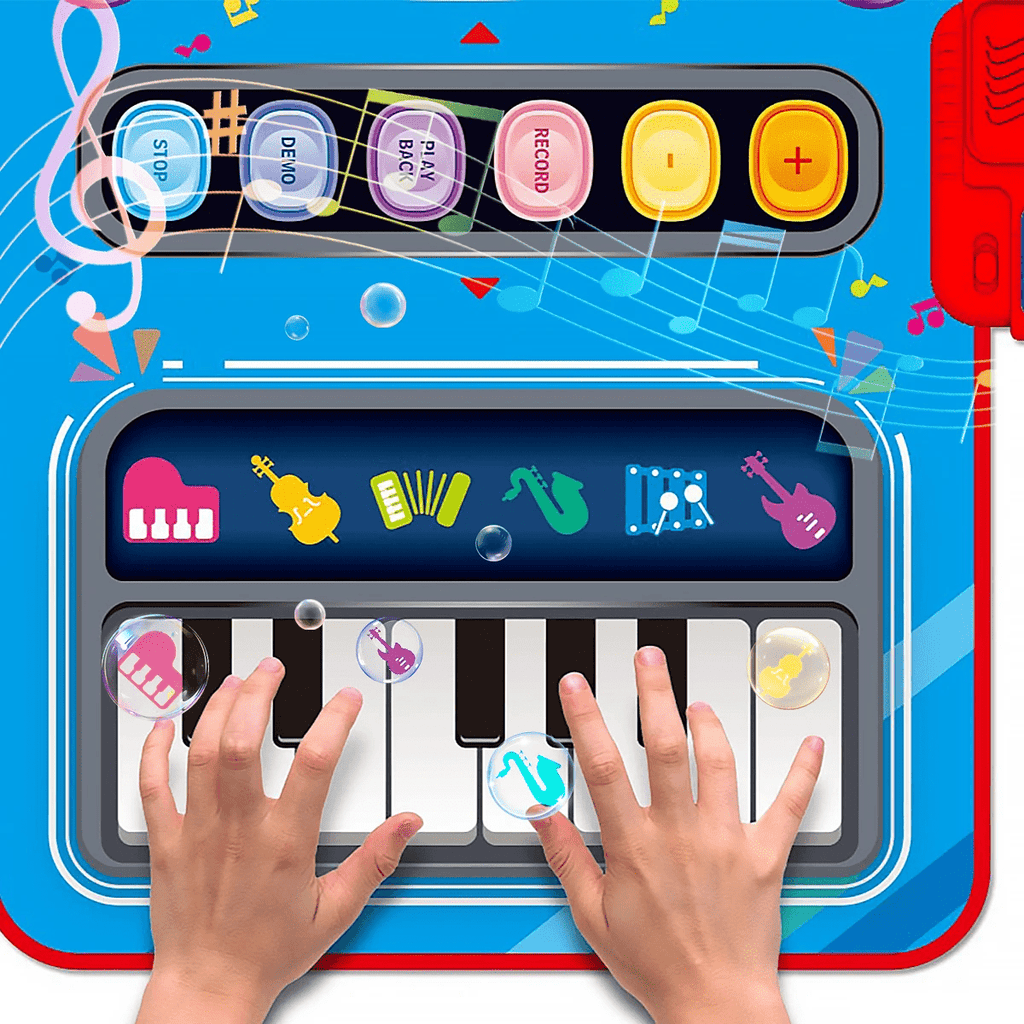 Kids' Interactive Music Mat Featuring 5 Instruments (Drums, Piano, Violin)