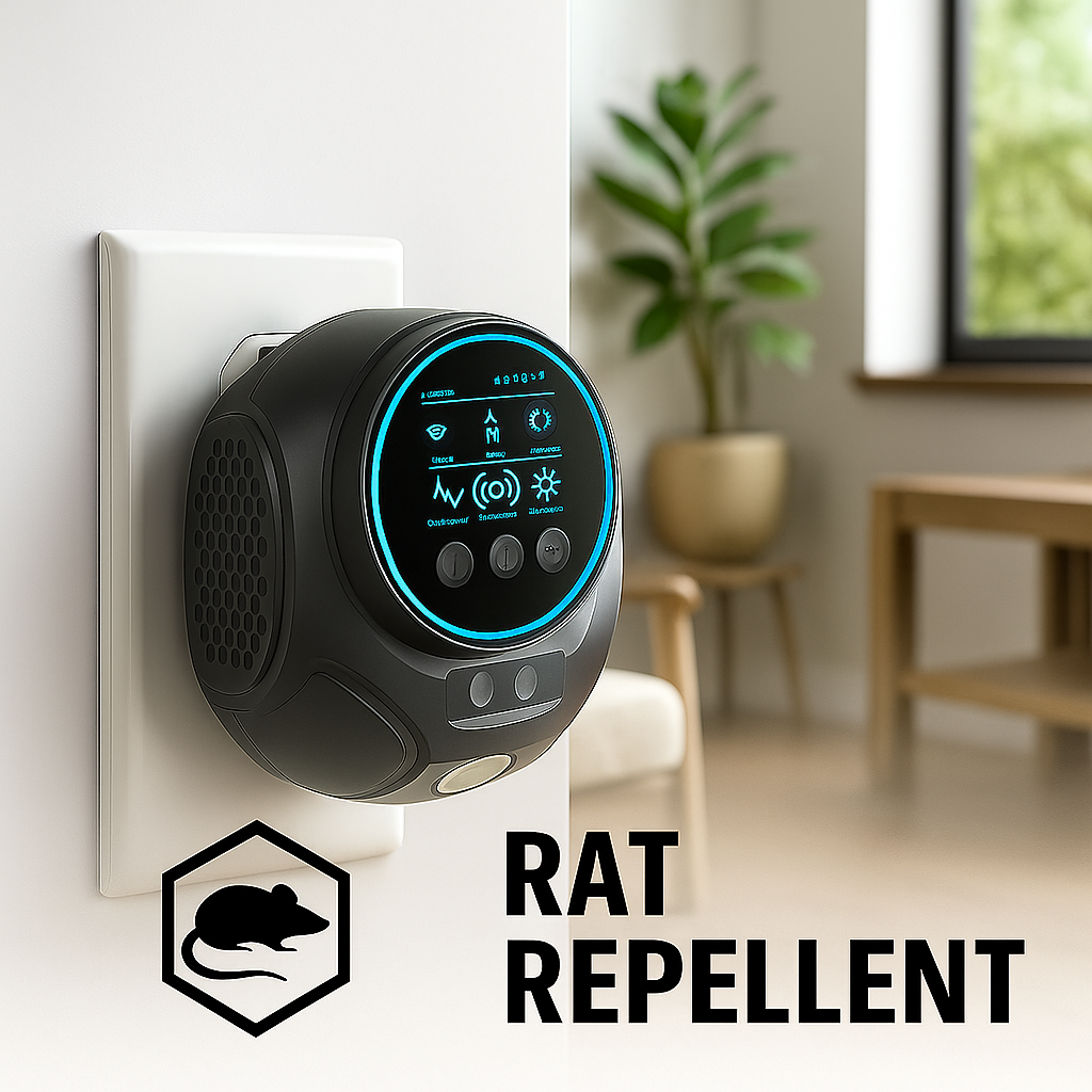 Ultrasonic Rat Repeller for Indoor and Outdoor Use - Effective Coverage up to 3200 Sq Ft