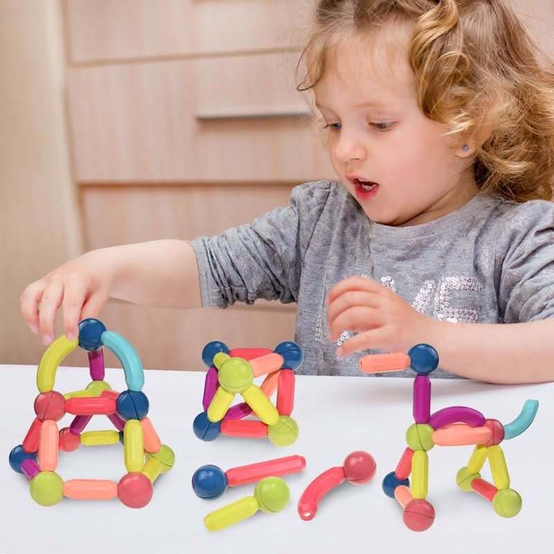 Magnetic Building Sticks for Creative Imagination