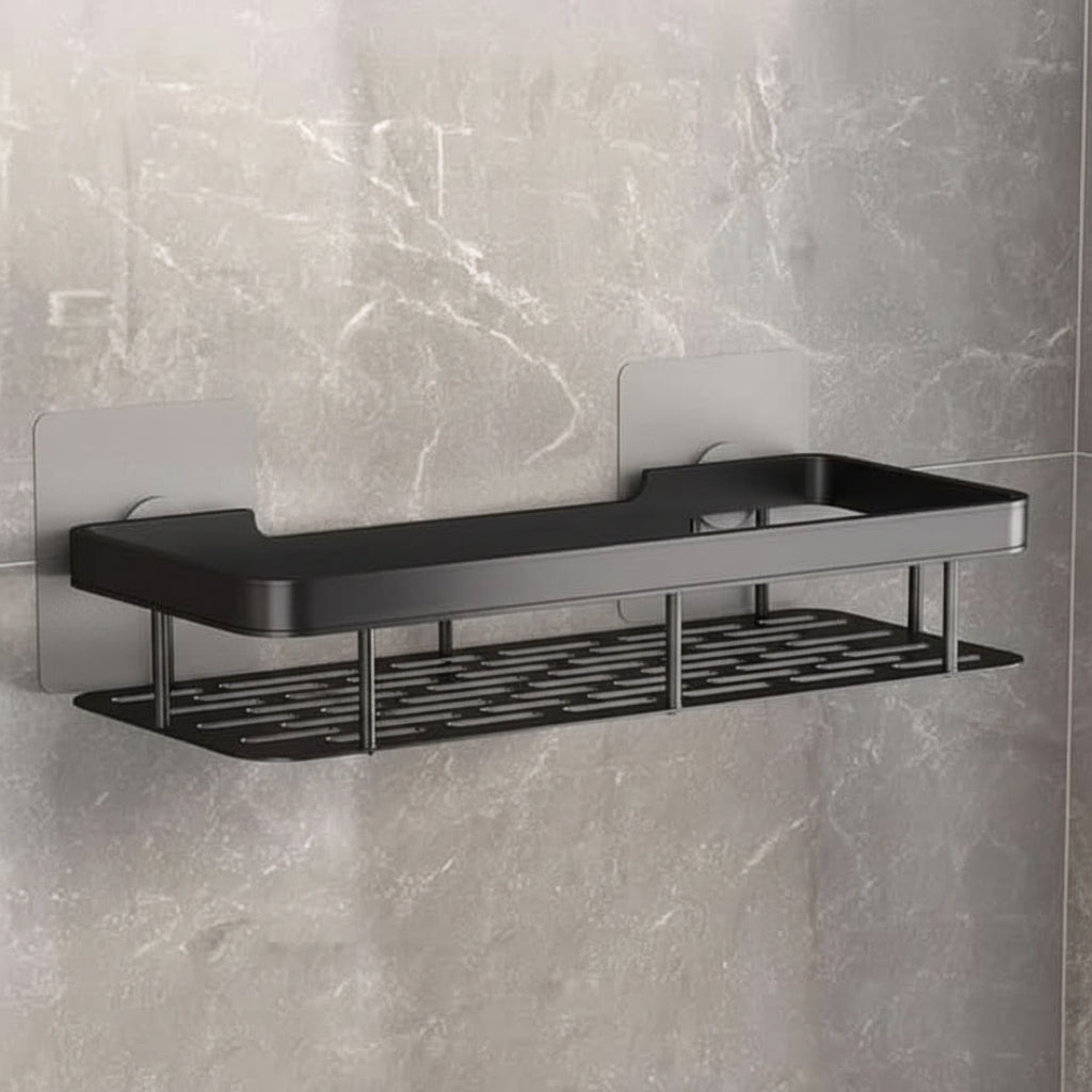Drill-Free Adhesive Bathroom Shelf – Chic and Functional for Any Bathroom