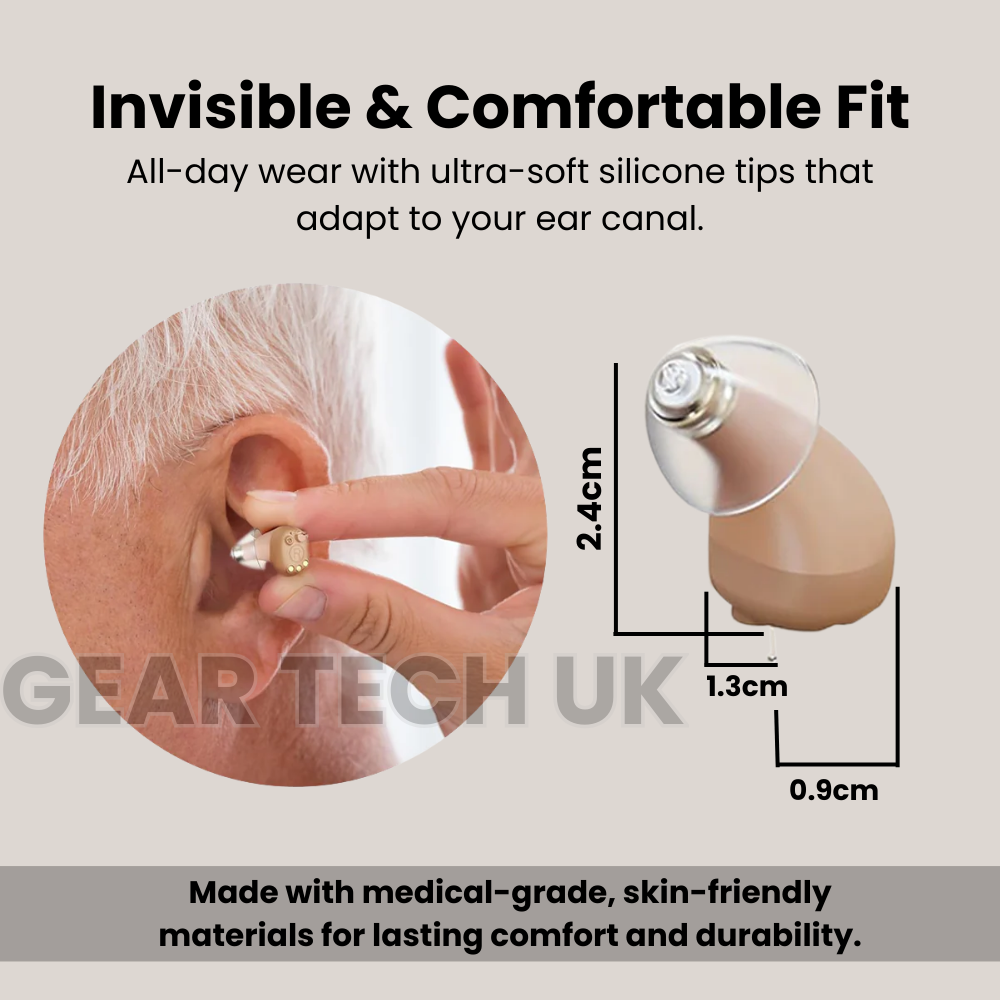 App-Controlled Bluetooth Hearing Aids - No Prescription Needed - UK