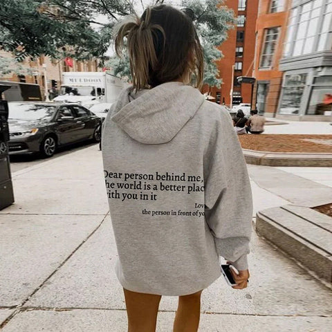Women's Oversized Printed Hoodie | Comfortable