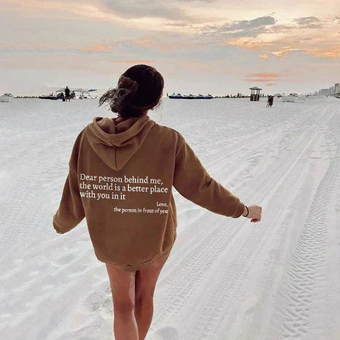 Women's Oversized Printed Hoodie | Comfortable