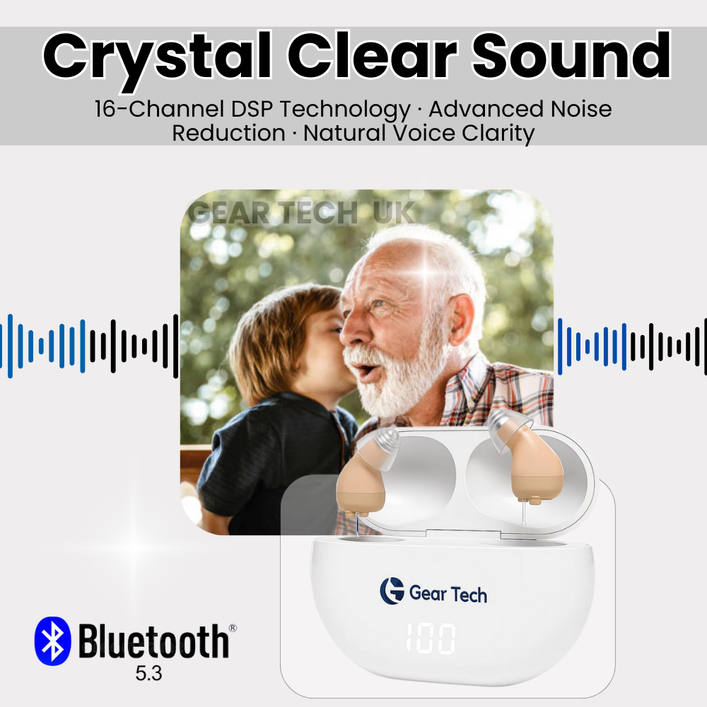 App-Controlled Bluetooth Hearing Aids - No Prescription Needed - UK