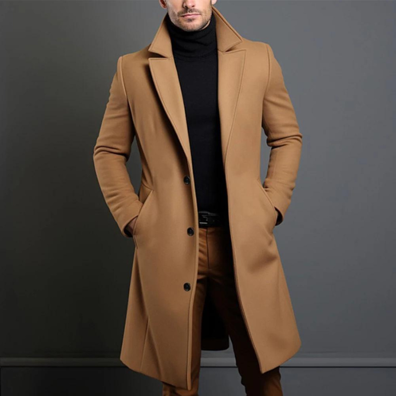 Men's Elegant Long Coat | Winter