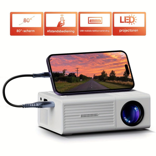 Compact Projector | 3000 Lumens | Portable & Energy Efficient | HDMI & USB Compatible