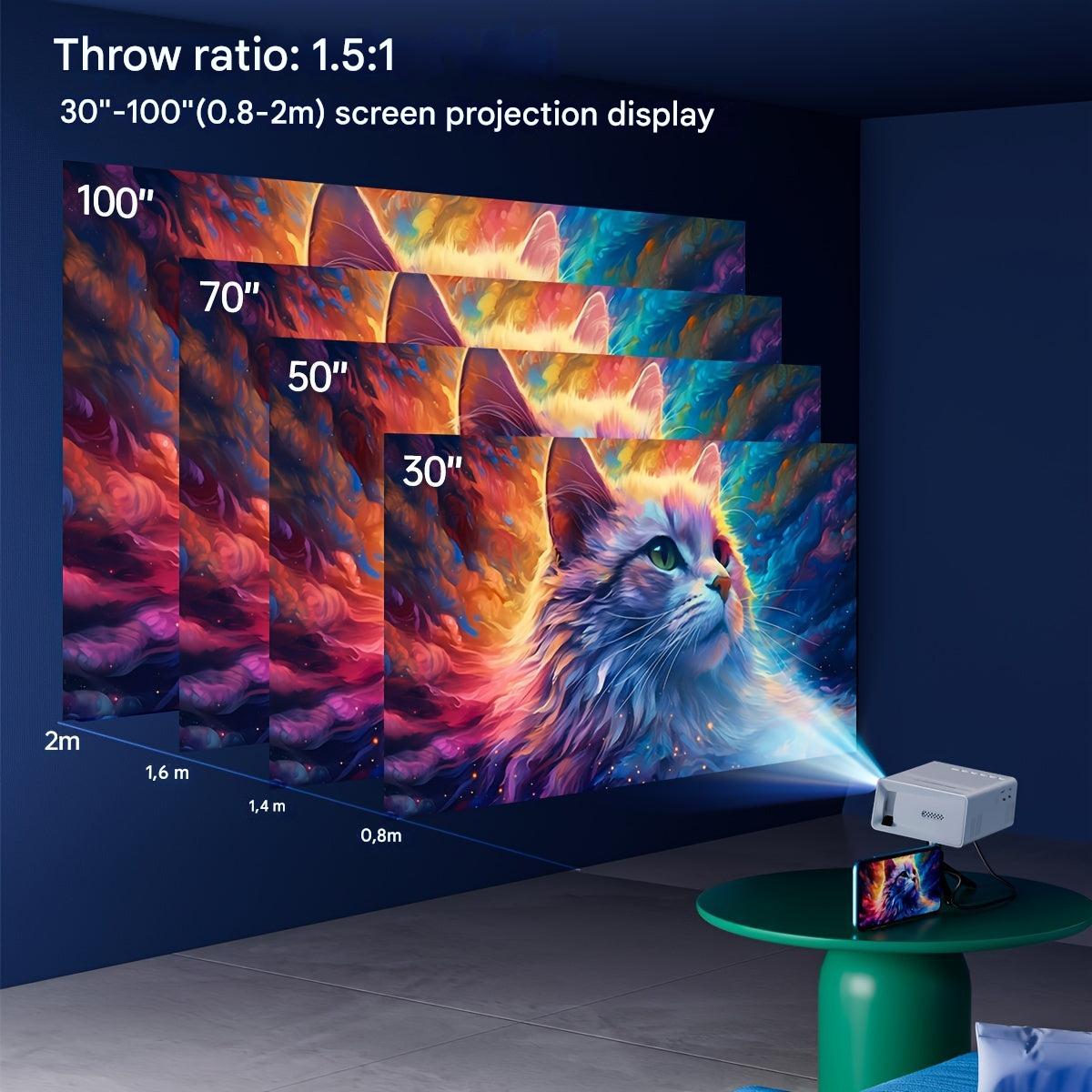 Compact Projector | 3000 Lumens | Portable & Energy Efficient | HDMI & USB Compatible