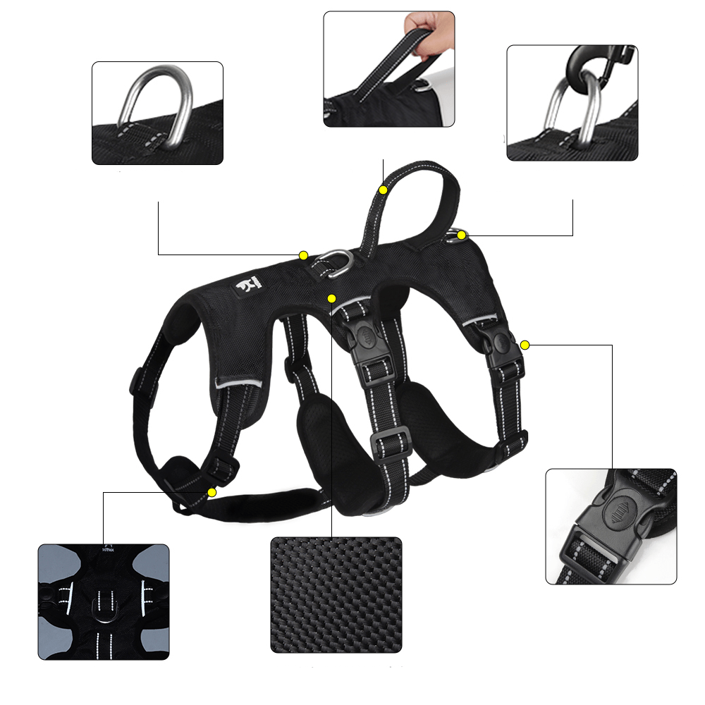 Cozy No-Pull Dog Harness with Improved Grip and Safety Features