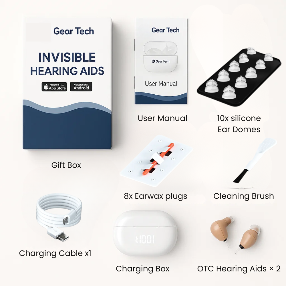 App-Controlled Bluetooth Hearing Aids - No Prescription Needed - UK