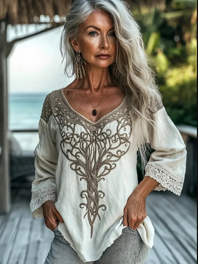 Women's Vintage Blouse | Long Sleeve