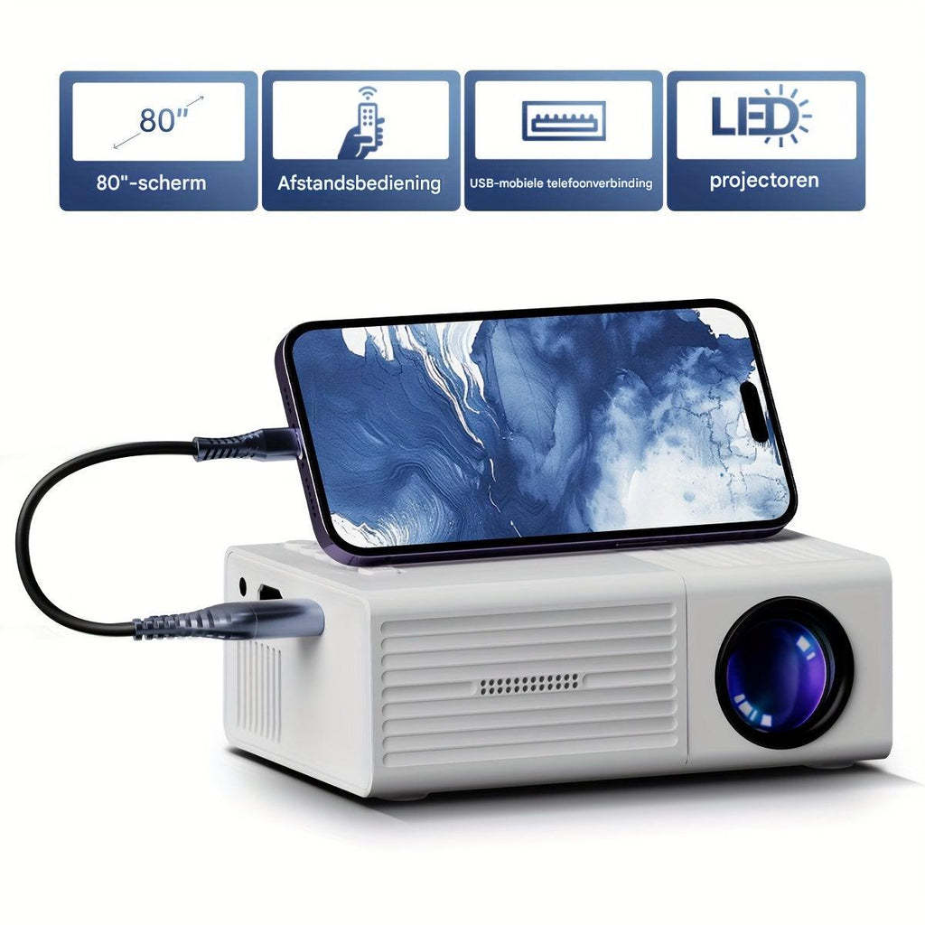 Compact Projector | 3000 Lumens | Portable & Energy Efficient | HDMI & USB Compatible