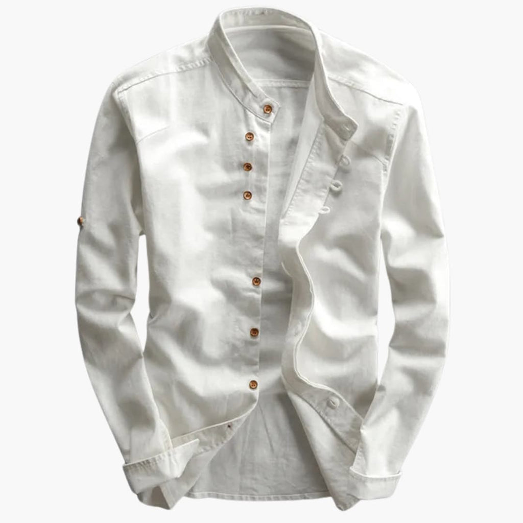 Men's Stand Collar Shirt | Long Sleeve