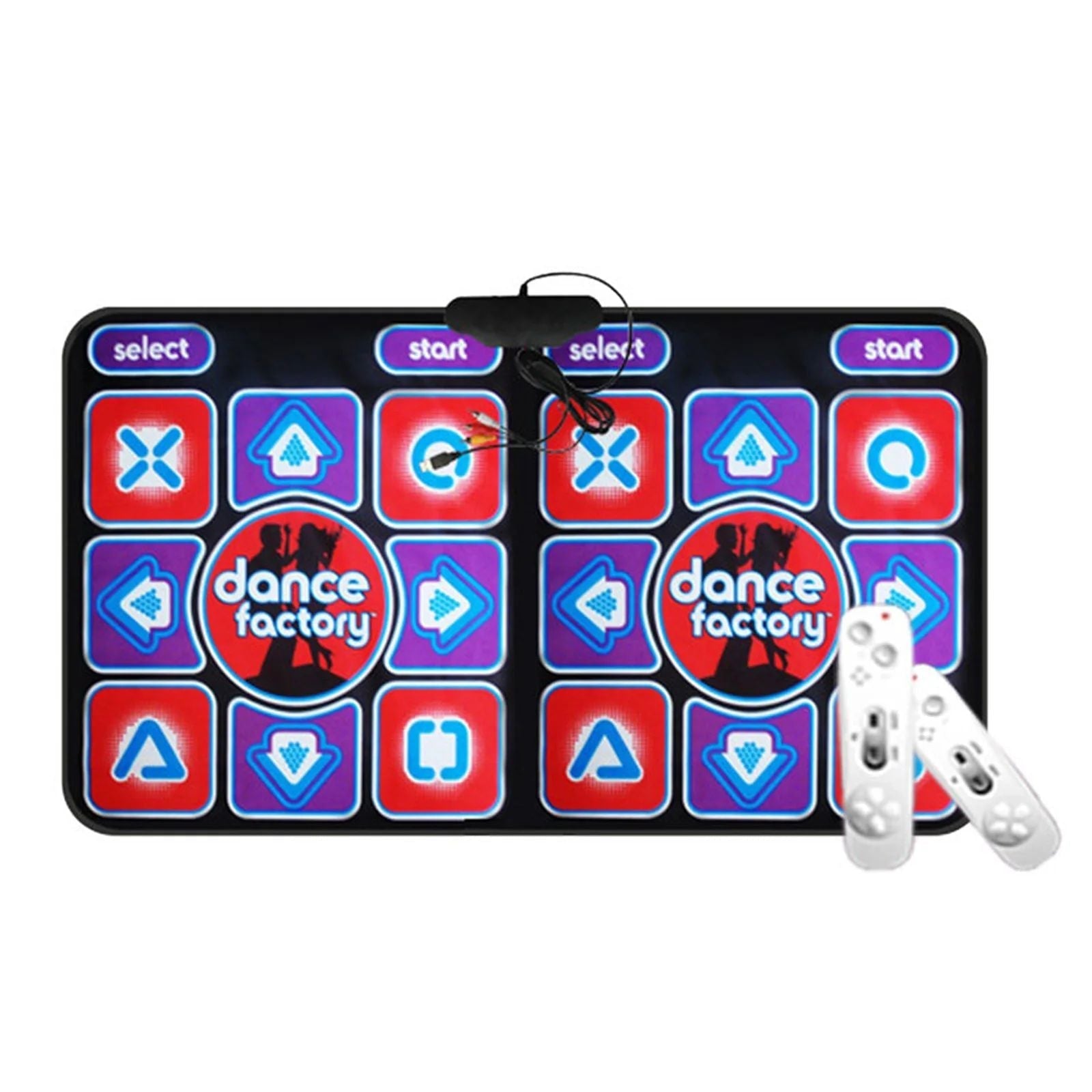 Dual Dance Mat with Remote - Non-Slip Music Game Mat for Family Fun, Compatible with PC and TV