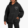 Women's Hooded Hoodie | Heart Print