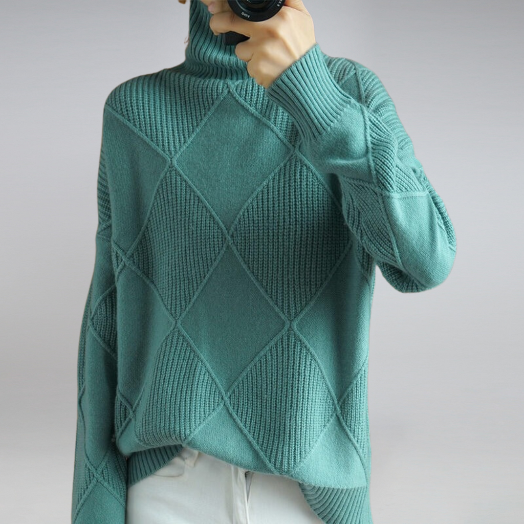 Women's Oversized Turtleneck Sweater | Long