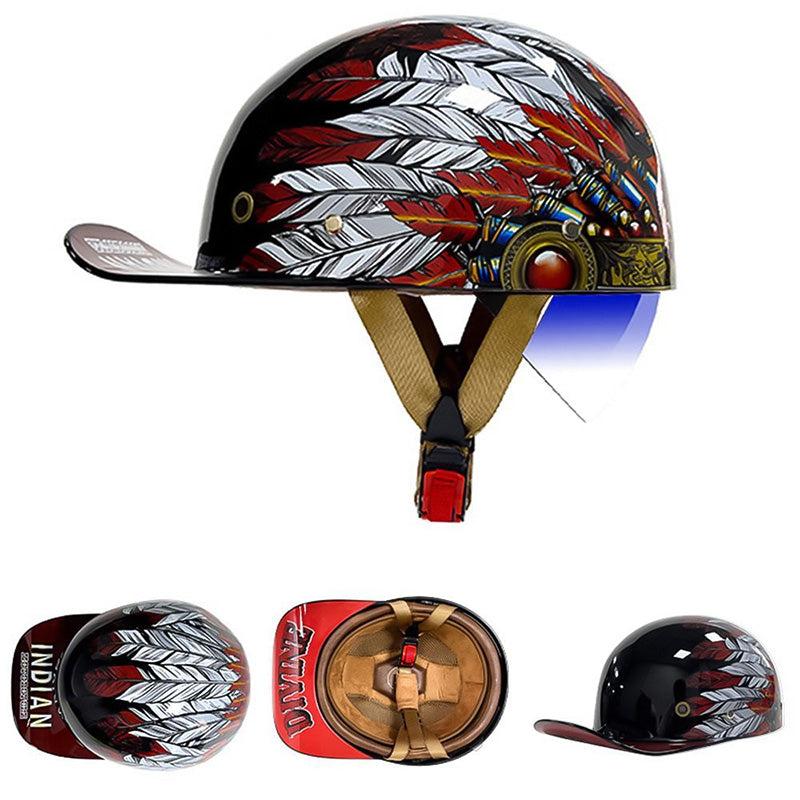 DOT Certified Motorcycle Baseball Helmet