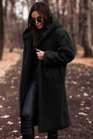 Women's Long Teddy Coat | Winter