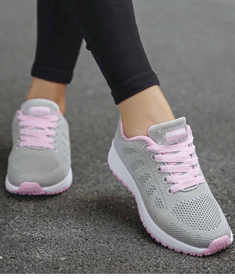 Women's Sporty Running Sneakers | Lace-Up Closure
