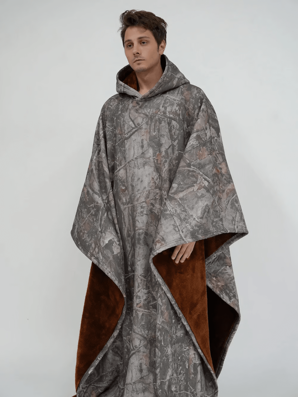 Oversized Soft Fabric Calming Hoodie Blanket