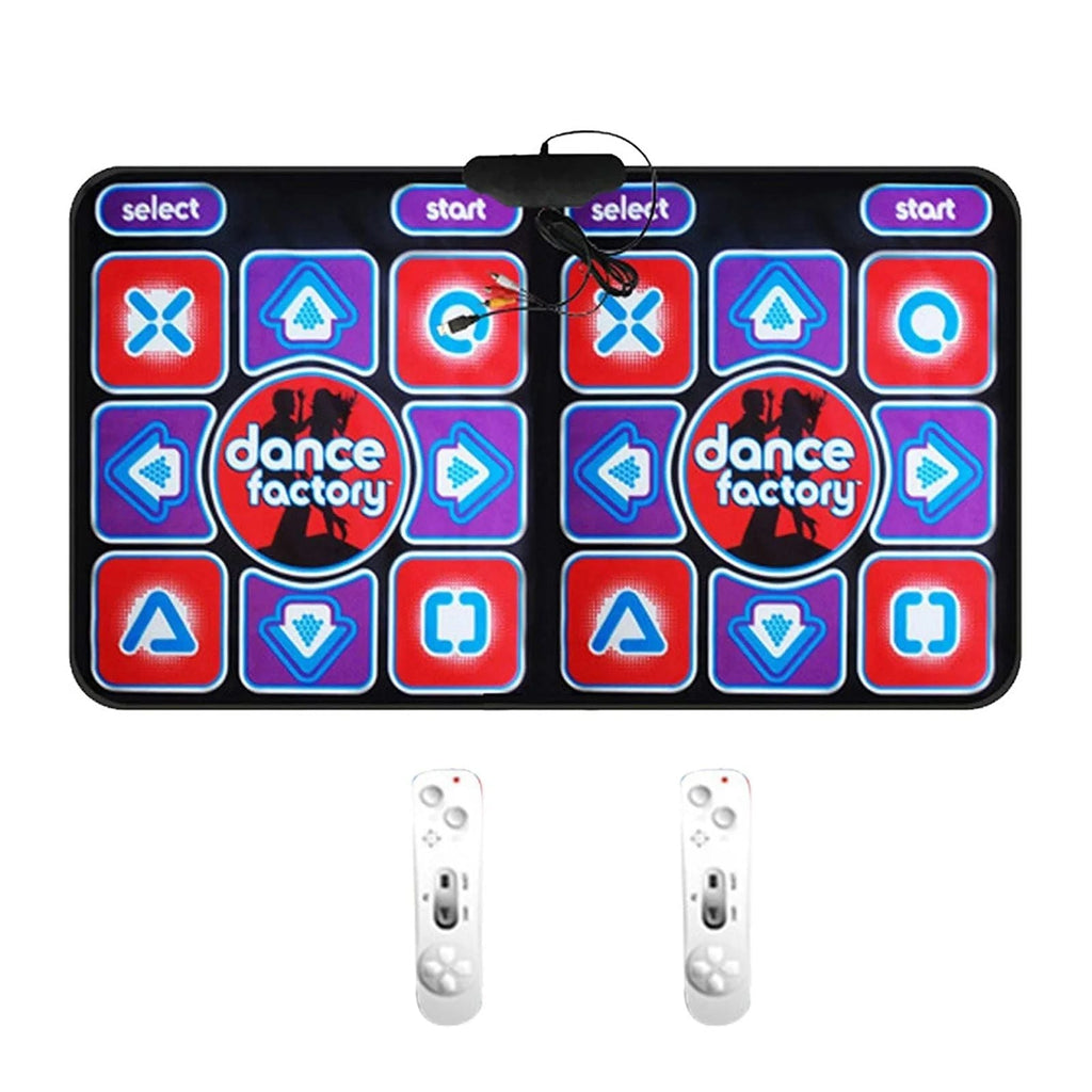 Dual Dance Mat with Remote - Non-Slip Music Game Mat for Family Fun, Compatible with PC and TV