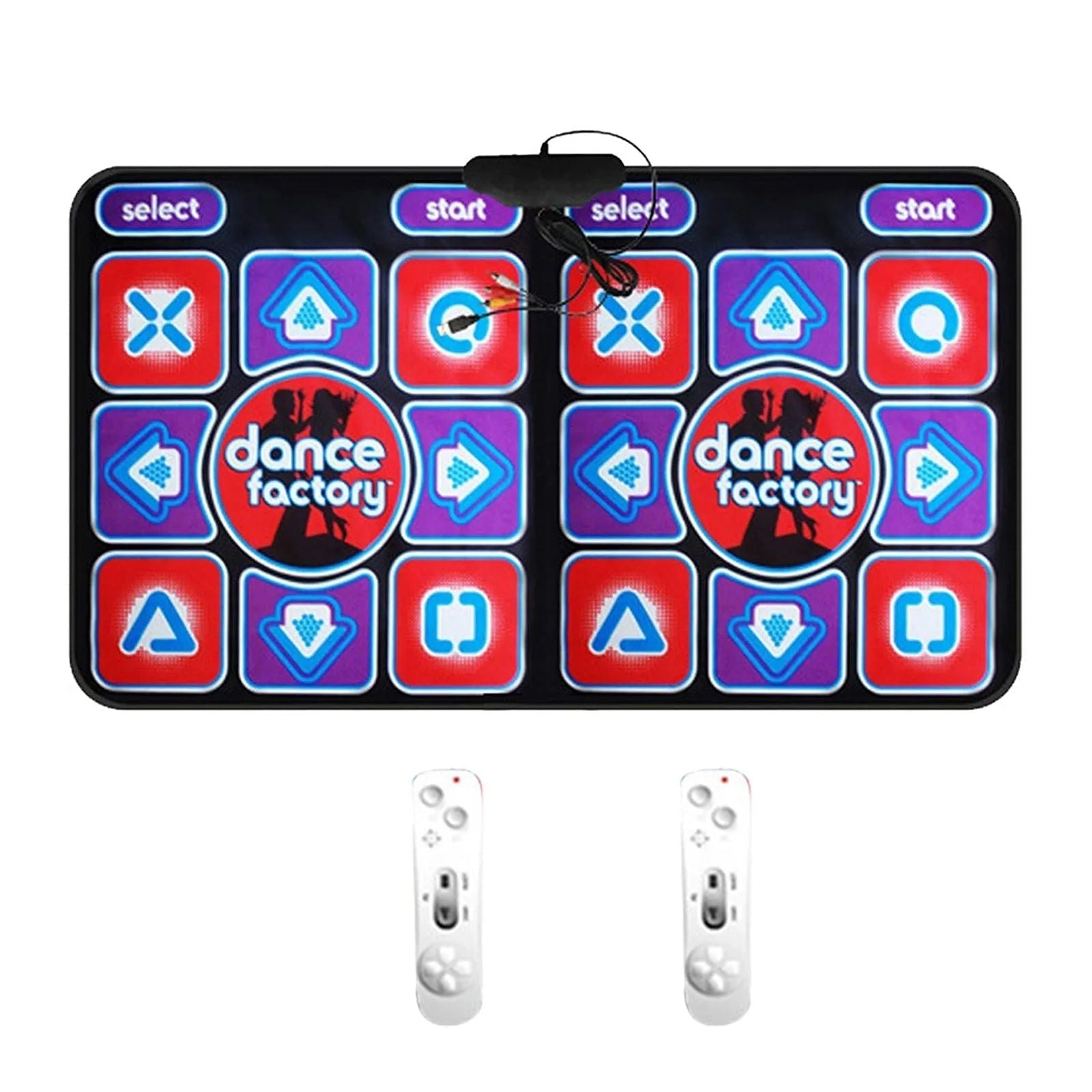 Dual Dance Mat with Remote - Non-Slip Music Game Mat for Family Fun, Compatible with PC and TV