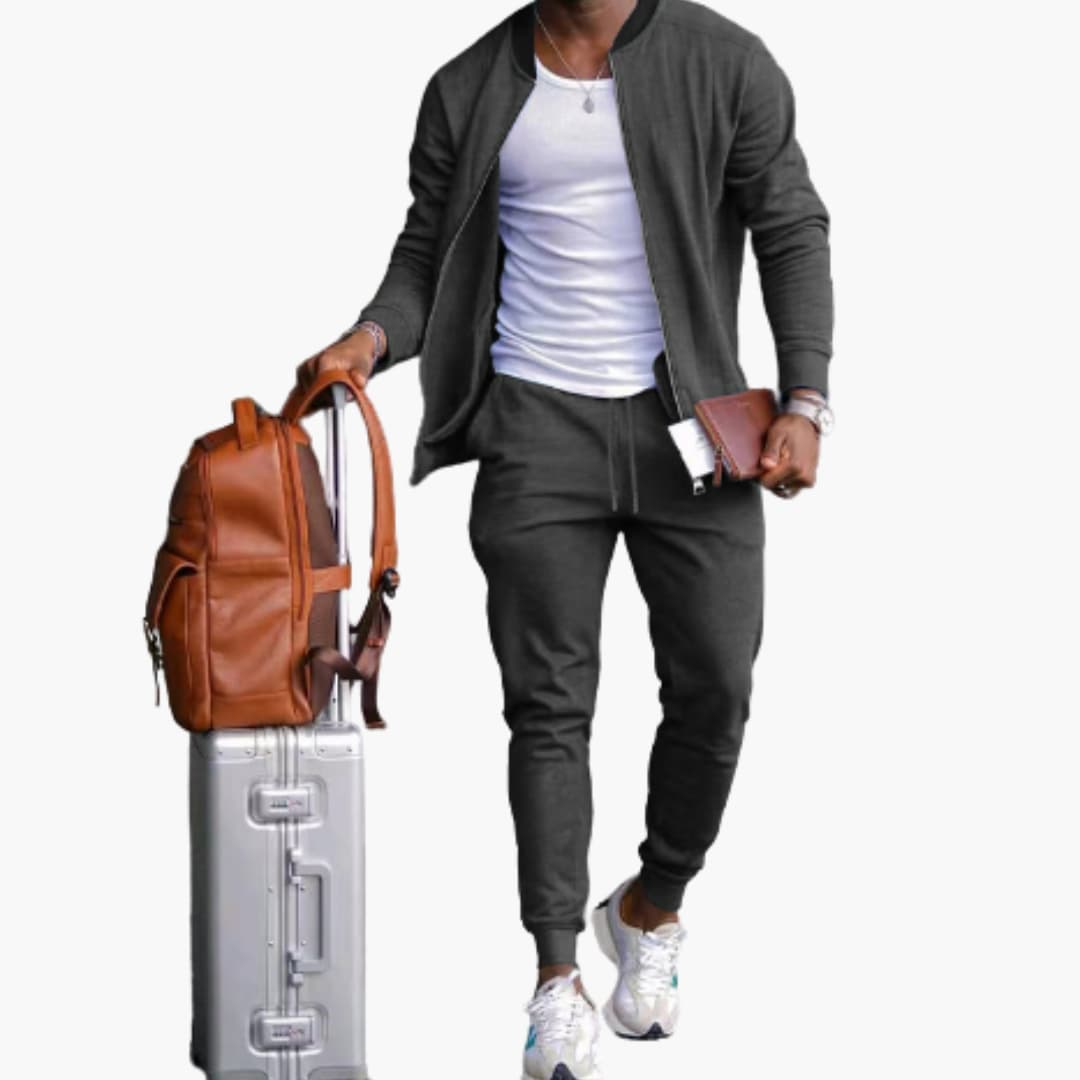 Men's Sporty Jogging Suit | Zipper