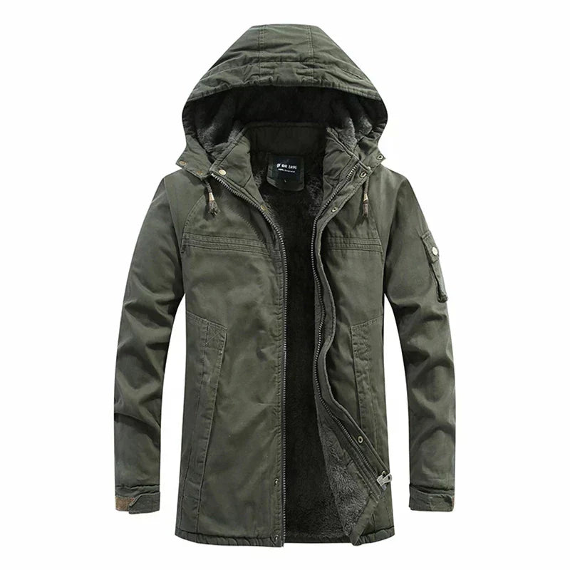 Men's Fleece-Lined Winter Jacket | Long