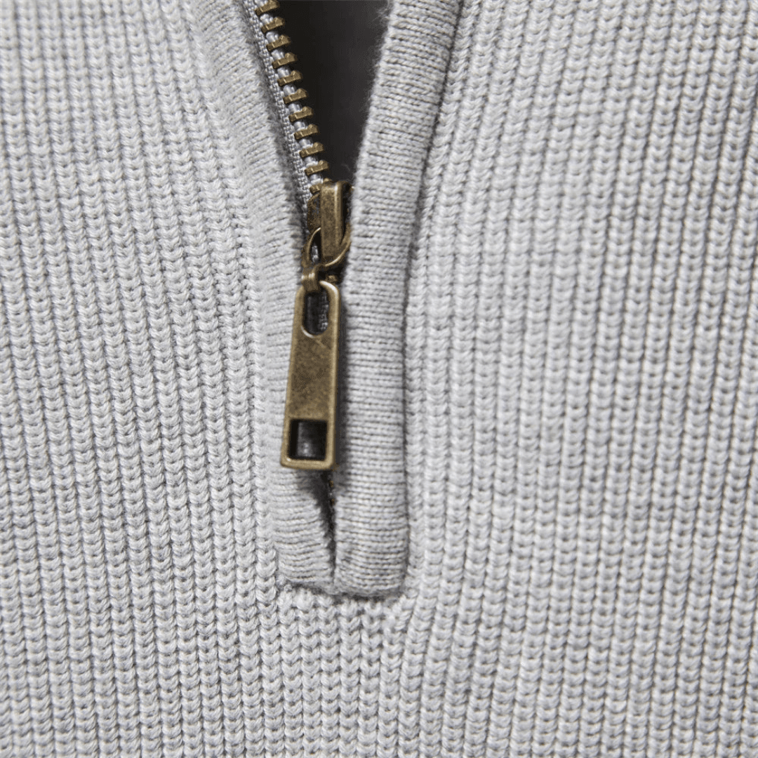 Men's Soft Knit Sweater | Zipper