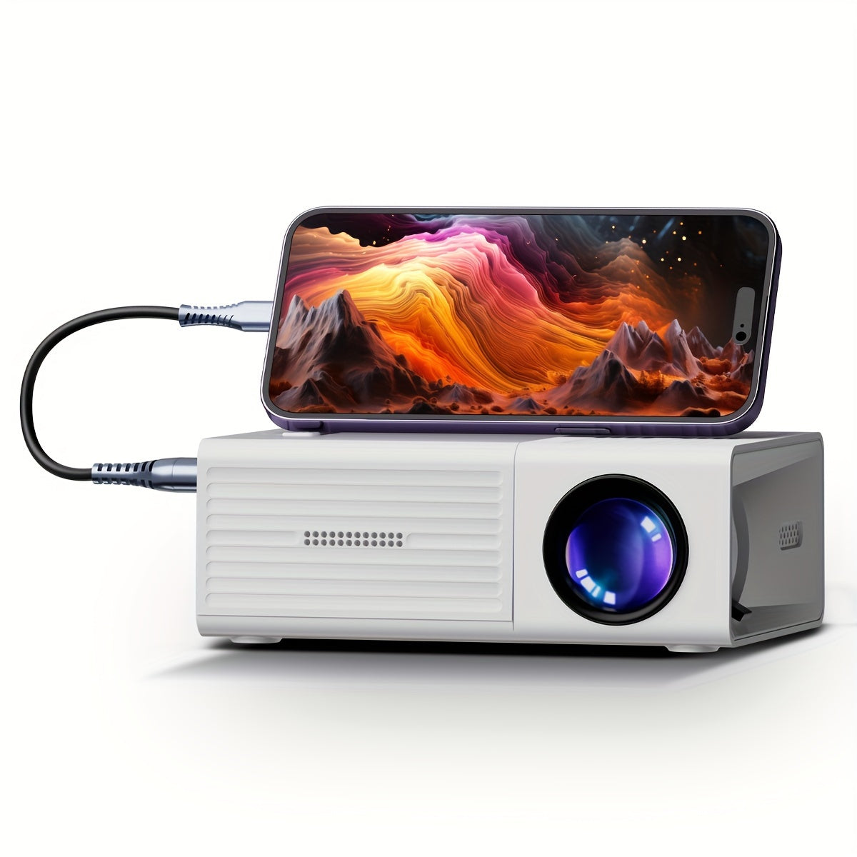 Compact Projector | 3000 Lumens | Portable & Energy Efficient | HDMI & USB Compatible