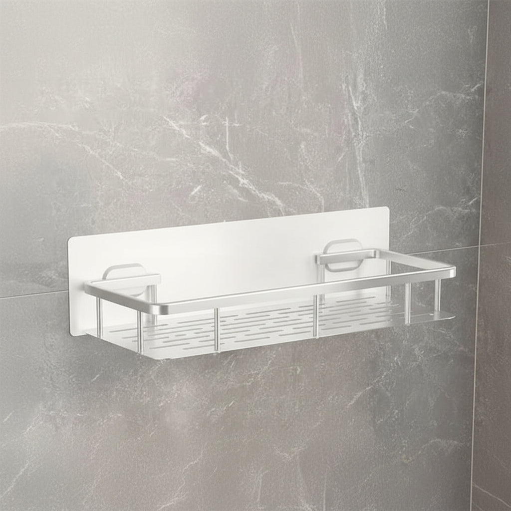 Drill-Free Adhesive Bathroom Shelf – Chic and Functional for Any Bathroom