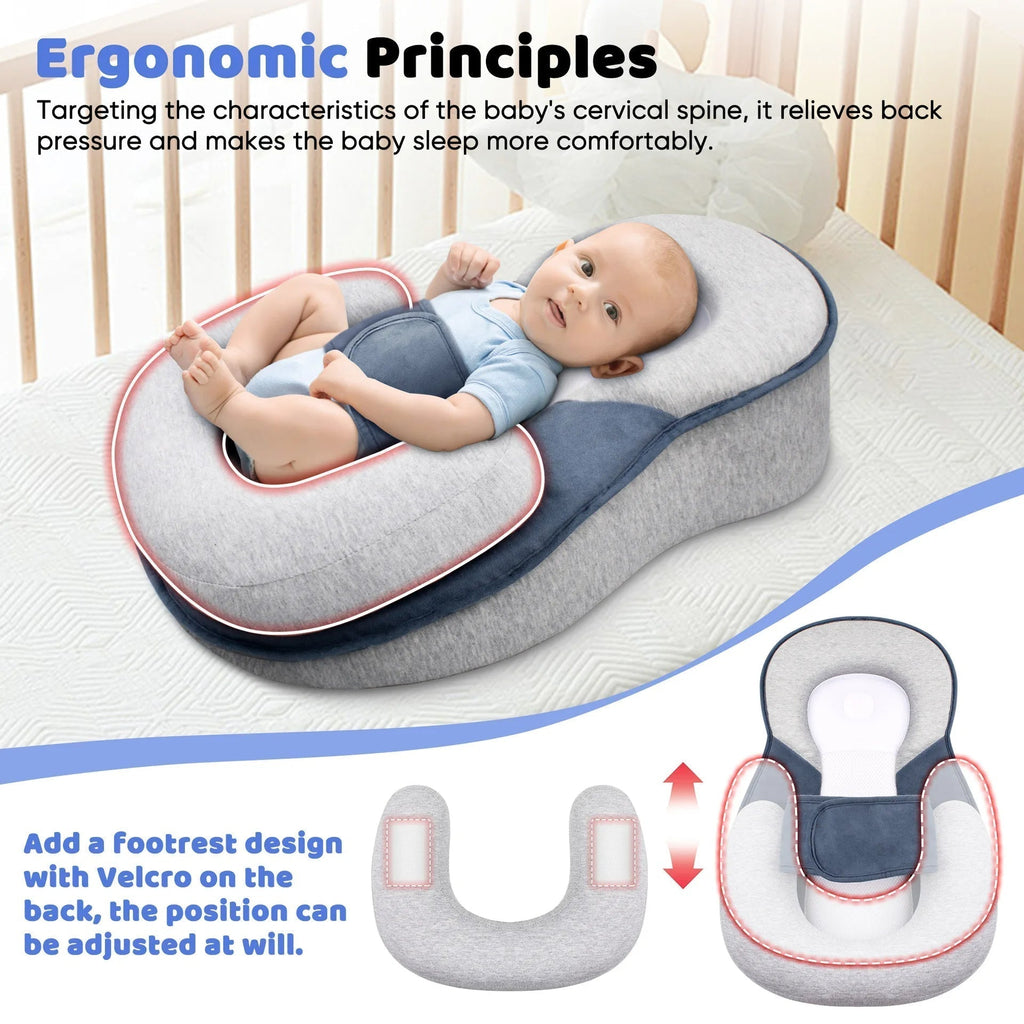 Premium Elevated Anti-Reflux Lounger for Newborns and Infants