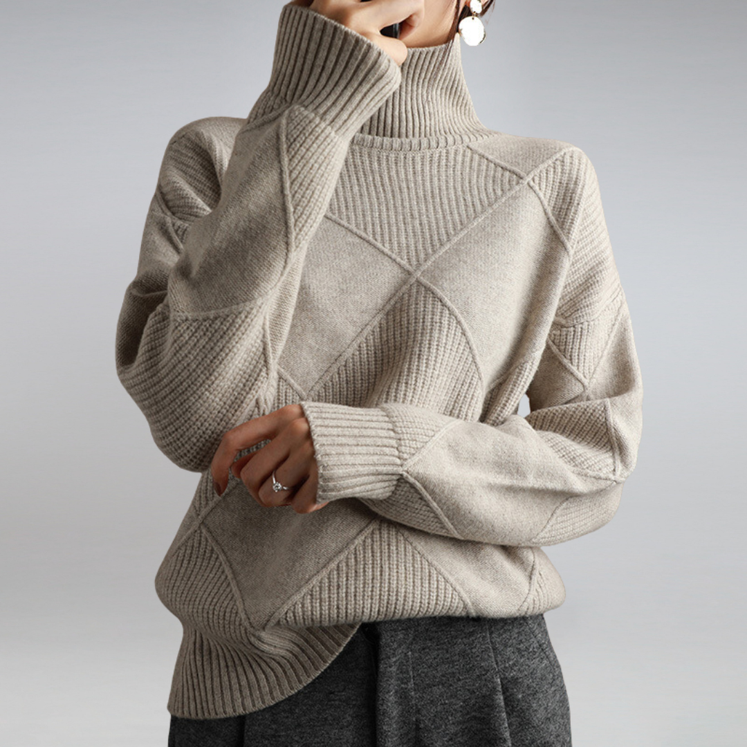 Women's Oversized Turtleneck Sweater | Long